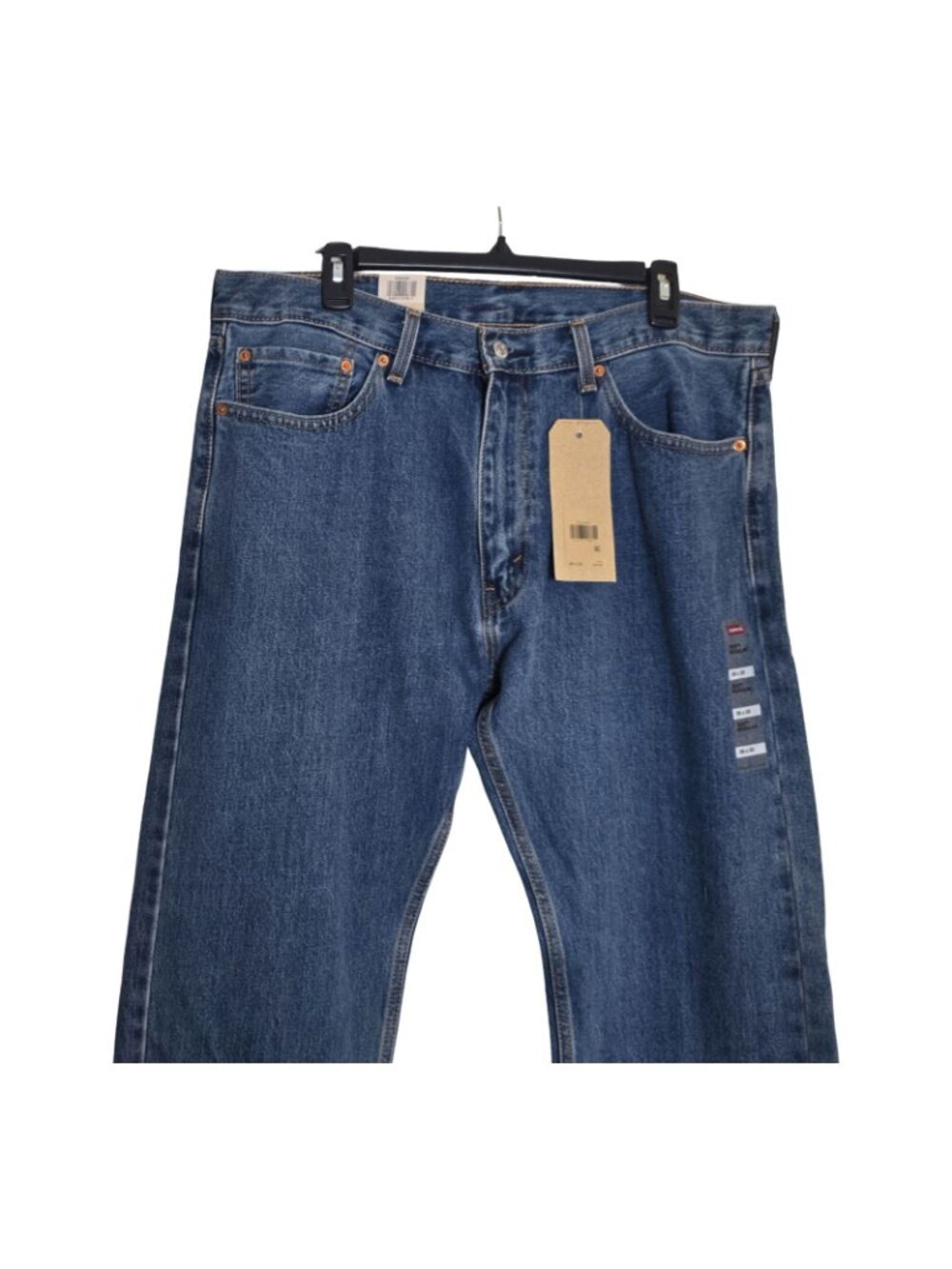 NWT - Men's Levi's 505 Regular Straight Leg Jeans, Size 38 x 30 - Picture 2 of 8